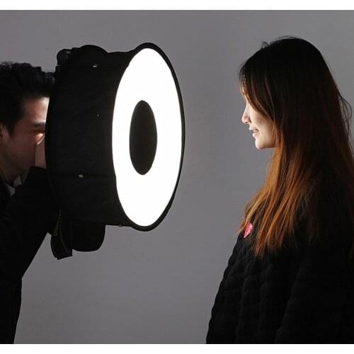 45cm easy to fold circular soft box macro round flash light diffuser ring flash soft light box soft box SLR camera accessories