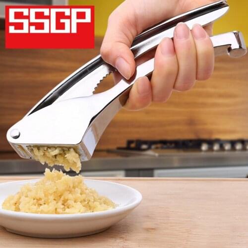 Kitchen tools manual garlic press multifunctional mashed garlic press hand garlic masher nut cracker zinc alloy minced garlic