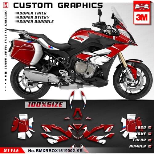 KUNGFU GRAPHICS Complete Vehicle Wraps Red Decals Side Case Stickers PVC for S1000XR S 1000 XR 2015 2016 2017 2018 2019