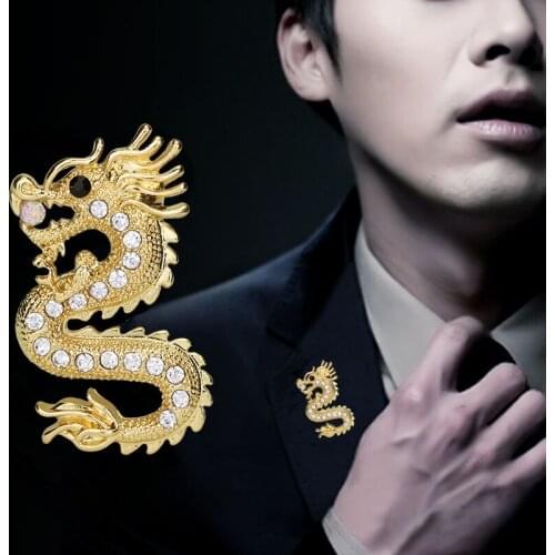 Retro male brooch European and American personality faucet big pin fashion suit brooch medal British wind badge jewelry