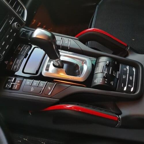 Car Door Handle Sticker Center Armrest Moulding Trim fit for Porsche Cayenne 2011 2012 2013 2014 2015 2016 2017 Interior Styling