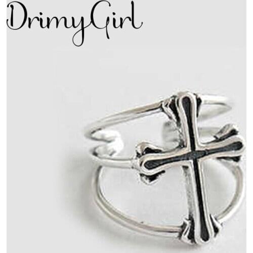 New Arrivals Boho Vintage Cross Rings For Women Large Adjustable Size Finger Ring Fashion Jewelry 2021