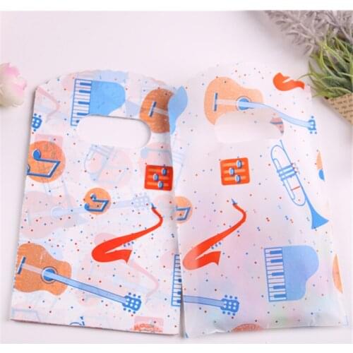 New Design Wholesale 50pcs/lot 9*15cm Small Fashion Plastic Jewellery Beads Packaging Bags Favor Unicorn Party Bags