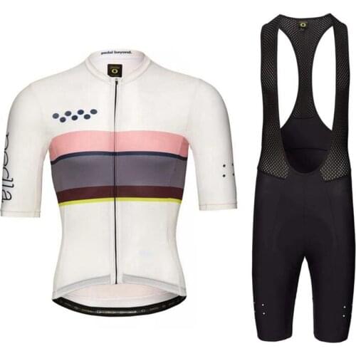 Customized Cycling Team Clothing 2021 Pedla Breathable Short sleeved Cycling Jersey and bib shorts 19D Gel Pad 사이클링 슈트