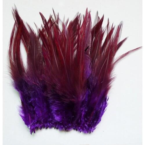 Wholesale 100pcs Purple 4-6inch/10-15cm Rooster Saddle Cape Feathers For DIY Crafts Wedding Decoration Chicken Pheasant Plume