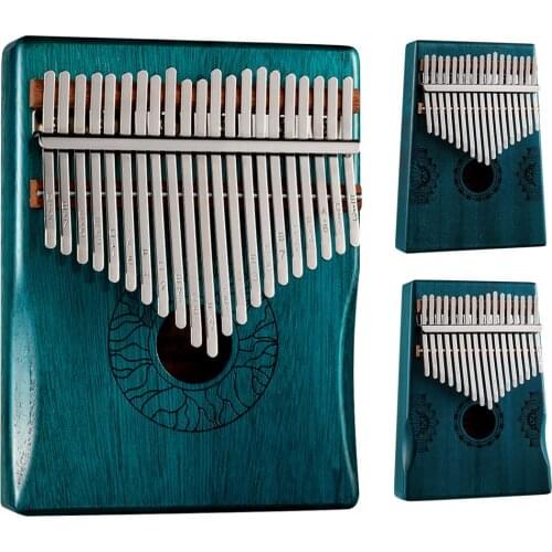 Kalimba 17 Key Thumb Piano Solid Wood Armrest Keyboard Instrument High Quality Mahogany African Kalimba Finger Piano Girlfriend