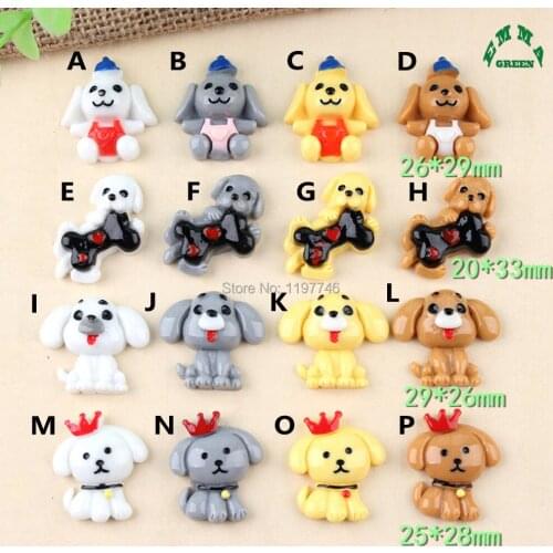 Resin Charms for Jewelry making Cartoon charms for Slime Puppy Dog Charms 10pcs 29mm flatback resin cabochons for Phone cases