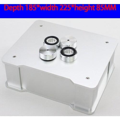 KYYSLB 185*225*85MM WA71 All Aluminum DAC Amplifier Chassis Box House DIY Enclosure with Feet Screws Amplifier Case Shell