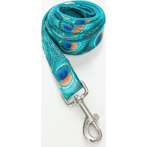 Lovely Peacock Pattern Pet Dog Leash Cotton webbing Pet Puppy Walk Leading Leash Traction Rope Pet Supplies Dog accessories