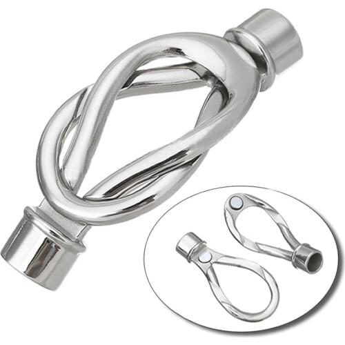 Stainless Steel Bracelet Connector 5mm/6mm Hole Magnetic Clasps Hooks Clasps For Leather Cord DIY Bracelets Jewelry Findings