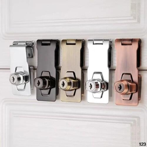 Keyed Hasp Locks Twist Knob Keyed Locking Hasp Padlock Set for Cabinets Security Door Garage Shed Van Lock W/2 Keys