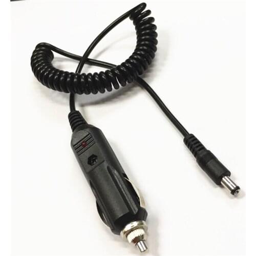 1.5m Car Charger Plug to DC5.5*2.1 Plug 3A/2464/22AWG Copper Cord Extension Spring Power Cable for Mini Car DVR Camera Recorder