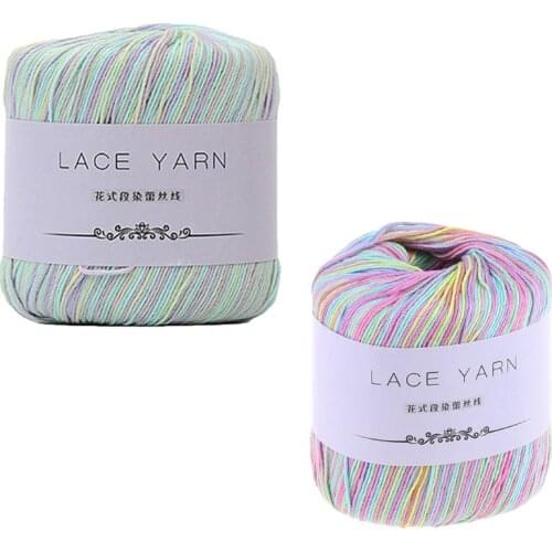 1 Bundle 10 Strands Acrylic Hand Knitting Yarn Lace Crochet Thread Cord DIY Embroidery Needle Sewing Accessories for Sweater