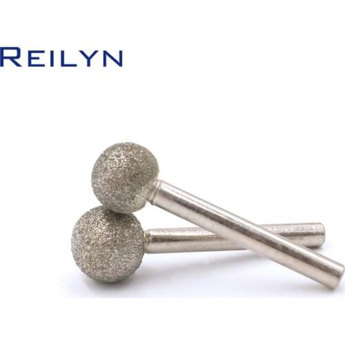 1pc 46# 6x6mm, 6x12mm, 6x20mm Emery grinding points Diamond abrasive bits jade grinding burr teeth dental machine abrasives