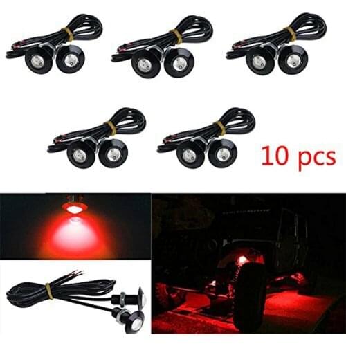 10x Red LED Eagle Eye Rock Lights ATV Off Road Truck Underbody Trail Rig Lights