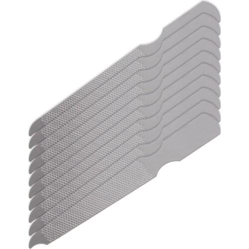 10pcs Dual Sided Stainless Steel Metal Nail Art File Manicure Pedicure Tool New Silver New Nail Files