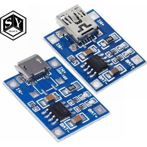 10PCS Great IT USB 5V 1A TP4056 Lithium Battery Charger Module Charging Board With Protection Dual Functions 1A Li-ion