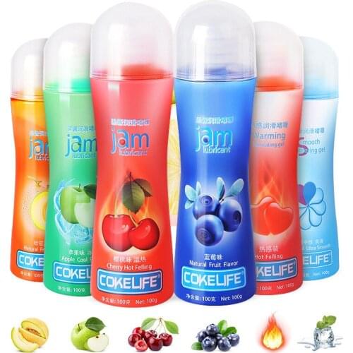 100g Sex Lubricant Water Soluble 5 Styles Fruit Flavor Cherry Vaginal Massage Ice Warming Sex Oil Gel Adult Products Sex Toys