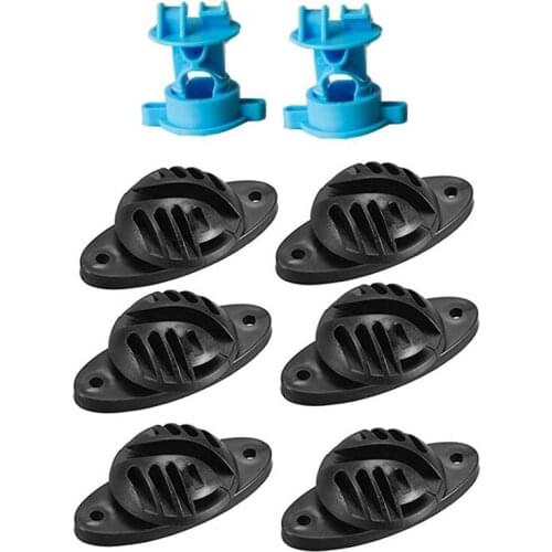 150 Pcs Electric Fence Wire Insulators Pulse Electronic Fencing Accessories, 100 Pcs Blue & 50 Pcs Black CNIM Hot