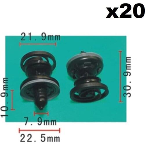 20pcs Interior Trim Door Panel Fasten Clips Cover for FORVW Passat Golf 6 Sagitar Nylon