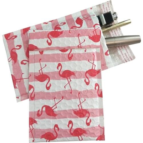 3sizes Flamingo Printed Poly Bubble Mailer Padded Envelope self seal mailing bag bubble envelope Postal bag Shipping Envelopes