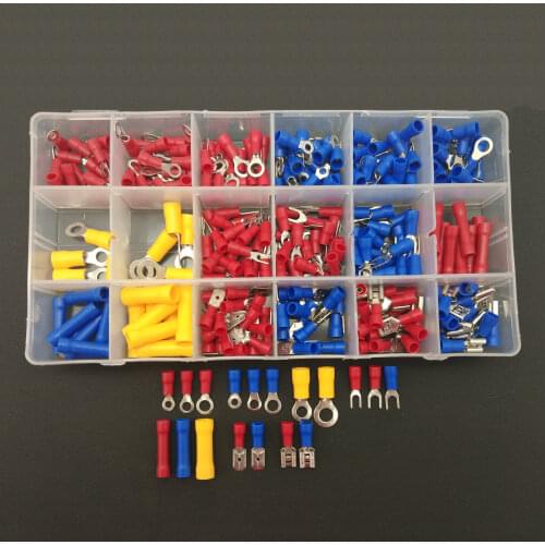 300pcs Female Red blue yellow Assorted Full Insulated Electrical Wire Terminals Crimp Connector