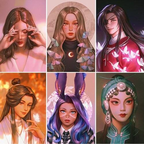 5D DIY Girl Portrait Diamond Embroidery Exquisite Home Decoration Art Hanging Painting Diamond Painting Gift Can Be Customized