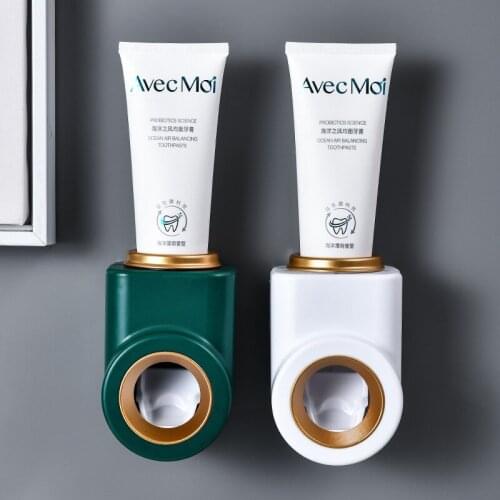 Bathroom Accessories Automatic Toothpaste Dispenser Wall Mount Dust-proof Toothbrush Holder Wall Mount Storage Rack Squeezer -40