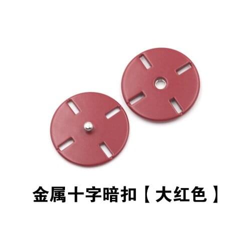 Free shipping 12pcs/lot Dark Red Metal Cross hidden stealth high quality anti-walking clothes wool overcoat lady snaps button