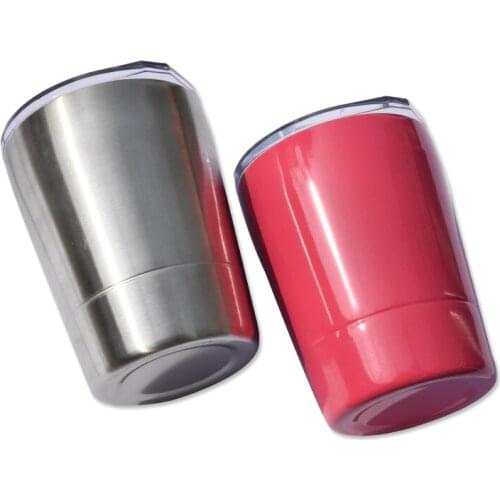 Free Shipping 8 OZ Milk Cup For Kids Double Layer Send With a Stainless Steel Straw As Gift