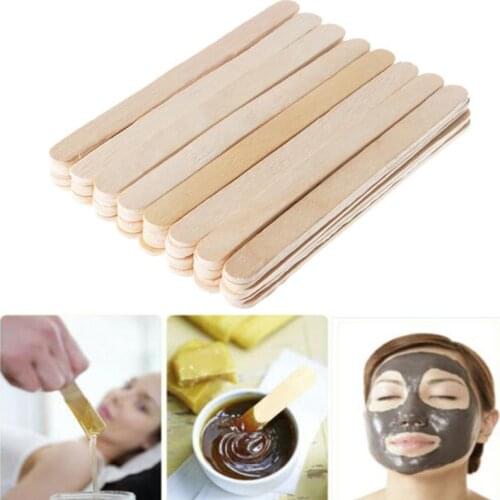50/100PCS Woman Wooden Body Hair Removal Sticks Wax Waxing Disposable Sticks Beauty Toiletry Kits Wood Tongue Depressor Spatula