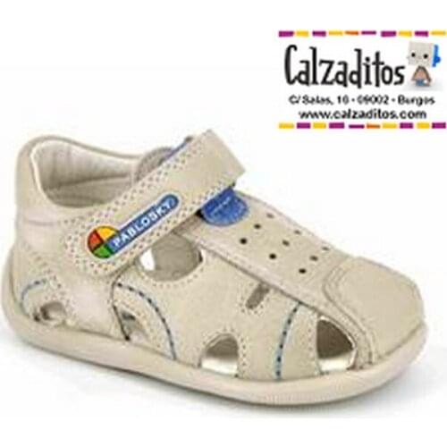 Child leather sandals model Maya linen, Pablosky