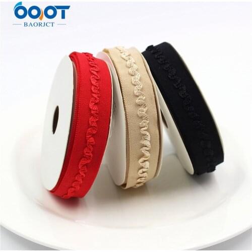 10yards 5/8'' Solid color laciness Ribbon Elastic Foldover Elastics Stretch Hair Ties Headbands for Girls Hair Bow E-20519-1168