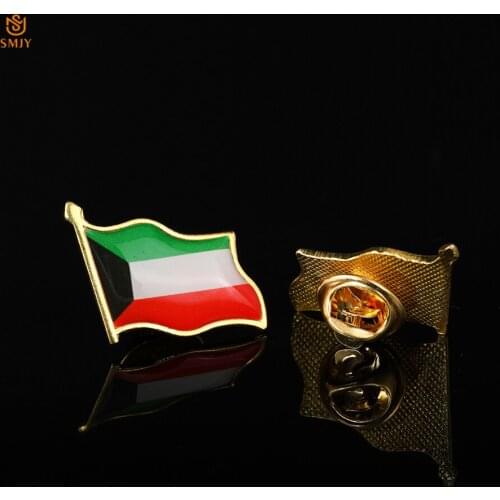 Asian Kuwait Enamel Enamel Flag Pin Tie Denim Suit Lapel Pin Pin Badge Pin High Quality Gift For Patriots