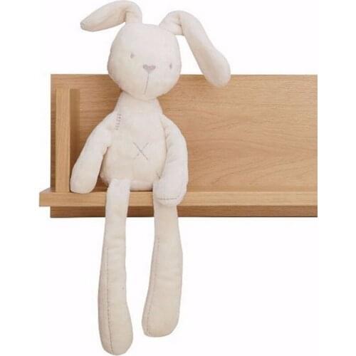 Baby Stroller Toy Cute Rabbit Doll Baby Soft Plush Toy For Infants Bunny Sleeping Mate Stuffed Comfort Appease Gift