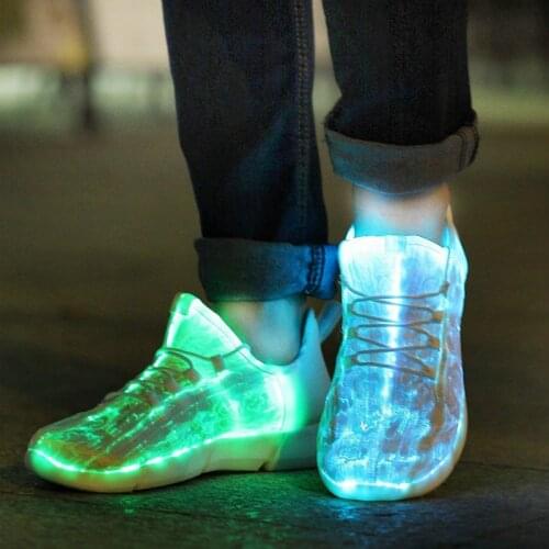 Summer Boy Luminous Sneakers kids Shoes Women Girls LED Light Shoes Children USB Recharge Shoes Men Fiber Optic Light Up Shoes