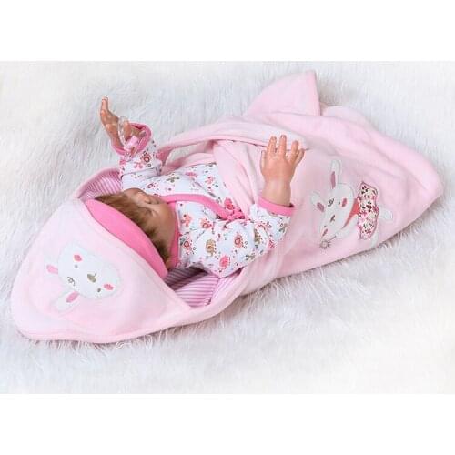 NPKCOLLECTION Promotion reborn baby doll soft touch full vinyl girl doll sleep doll for children Birthday Gift Christmas gift