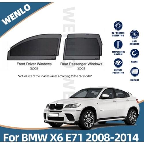 Magnetic Car Window Sunshade Car Door Sun Shade For BMW X6 E71 2008-2014 Sun Visor