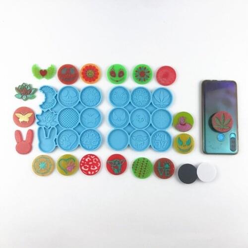 Mobile Phone Grip Epoxy Resin Mold Phone Socket Decoration Silicone Mould Handmade DIY Crafts Jewelry Casting Tool Drop shipping