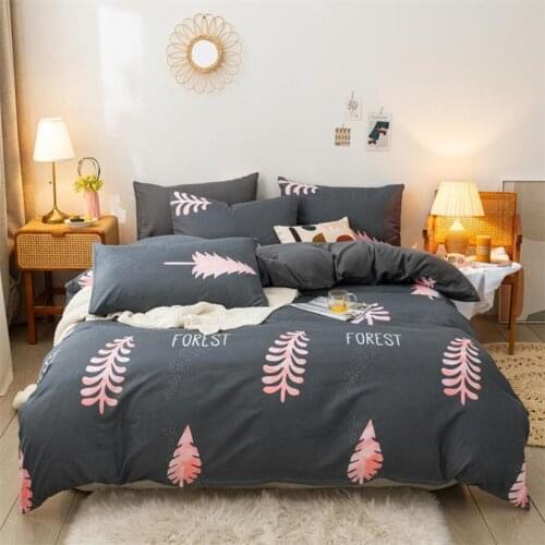 Fashion Luxury Bedding Set with Duvet Cover Bed Linen Bedsheet A/B Double-sided Pattern Home Bedroom Textile Soft Quilt Cover