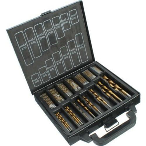 99x HSS Steel and Plating Titanium Coated Twist Drill Bit Kit Power Drilling Tool Car Repair Goods Wooding Tool