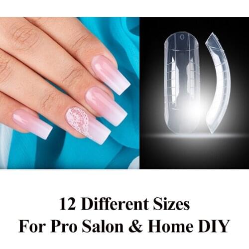 Mold Tips Finger Extension Dual Forms Guide UV Gel Nail Art Tools Fake Nails Easy Apply Home Use Builder Manicure Tool New
