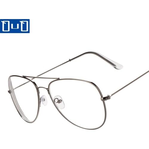 Qutzzmnd Retro Metal Big Frame Myopia Spectacles Blue Light Blocking Glasses For Women Men Classic Eyewear -1.0~-5.0