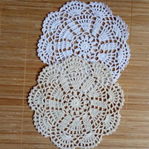 Modern cotton lace table place mat crochet coffee placemat pad Christmas glass drink coaster cup mug tea dining doily kitchen