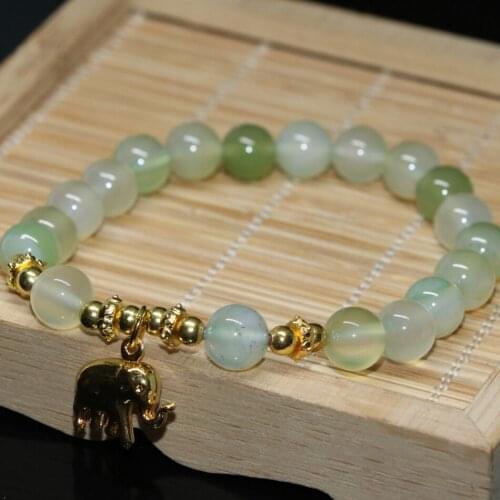 Light green natural grape stone agat carnelian onyx strand bracelets 8mm round beads wholesale price diy jewelry 7.5inch B2070