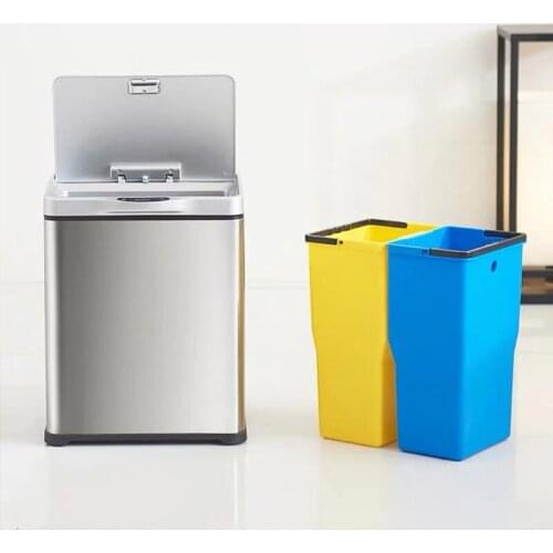 Smart Trash Can Automatic Sensing Classified Trash Can Kitchen Stainless Steel Trash Can Bathroom Trash Bin Kitchen Waste Bins