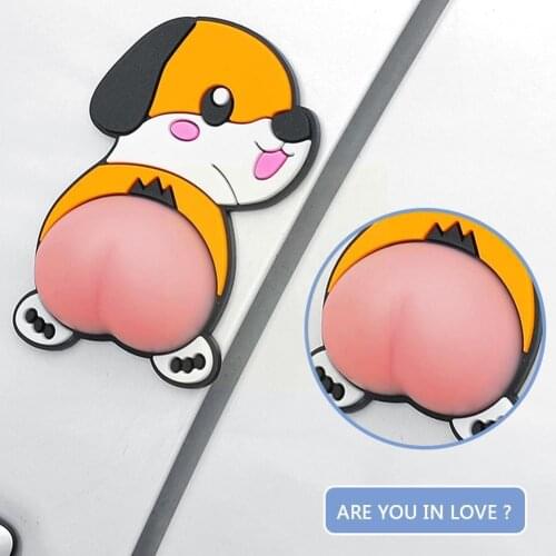 Universal Car Door Protector Anti-scratch Cute Butt Anti-collision Decoration Lip Body Bumper Protection Strip Glue C0K3