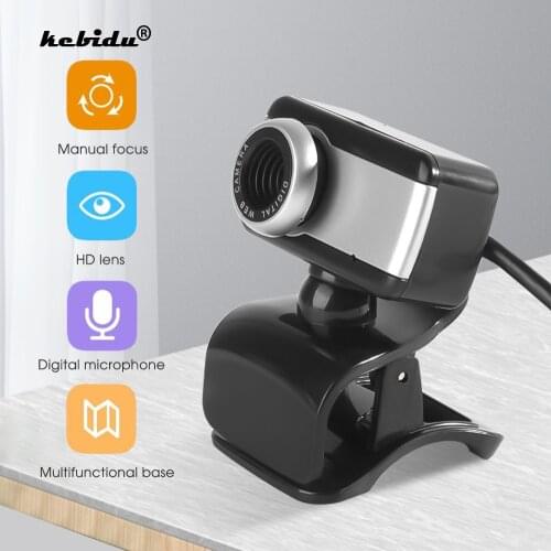 Kebidu 50.0 Mega Pixel USB 2.0 Camera Webcam with Clip HD Web cam With Mic Microphone for PC Computer Laptop Desktop