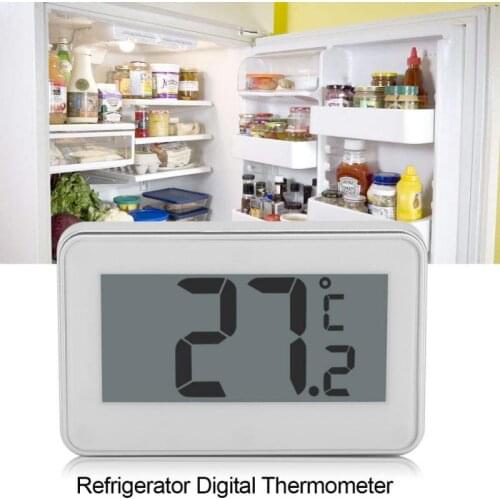 Waterproof LCD Screen Digital Thermometer For Freezer Temperature -20~60°C Degree Refrigerator Fridge Thermometer With Stand