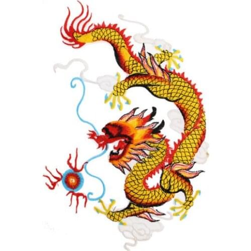 Embroidered embroidery Chinese dragon cloth patch clothes large dress embroidered DIY decorative